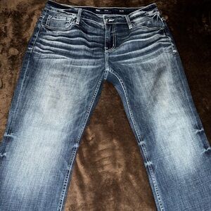 BKE Carter Men's Bootcut Jeans - Dark Blue